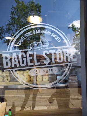 Window at Bagel Road in Verona