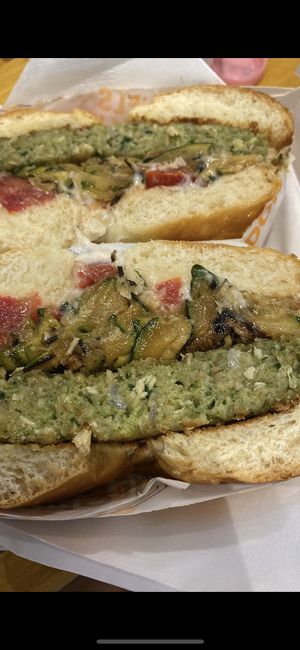 Veggie bagel  at Bagel Road in Verona