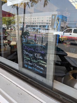 The vegan signboard at Shmagels Bagels in Ocean City