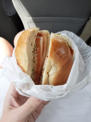 Vegan sandwich at Shmagels Bagels in Ocean City