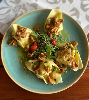 Tortelloni mit Eierschwammerl  at Nanu in Bad Mitterndorf