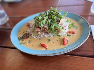 Vegane Sommerrollen (sind warm und frittiert wie Frühlingsrollen)  at Nanu in Bad Mitterndorf