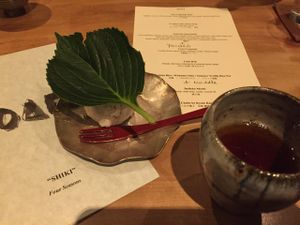 dessert!  (tasted like a jelly filled donut!). scrumptious! at Kajitsu in New York City