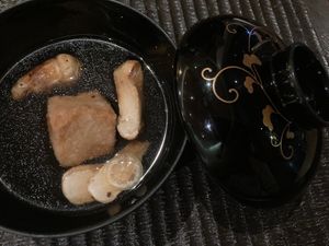 Mukozuke: mushrooms and tofu at Kajitsu in New York City