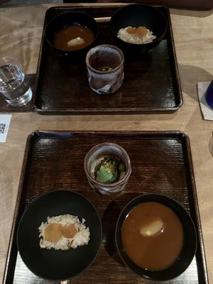 The green dish at top was AMAZING  at Kajitsu in New York City