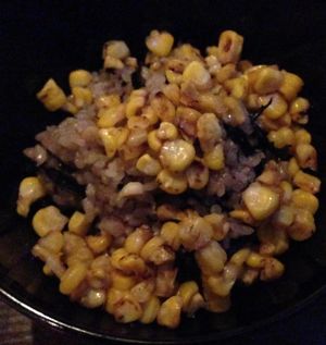 Sweet corn rice at Kajitsu in New York City