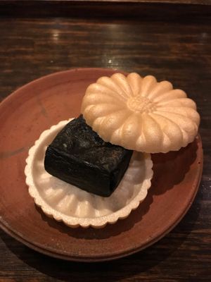 Black sesame tofu Taiyaki  at Kajitsu in New York City