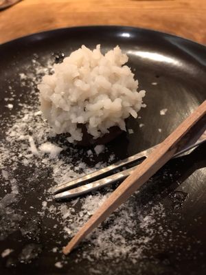 Red bean paste with strawberry at Kajitsu in New York City