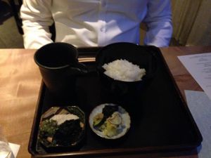 Wasabi chazuke at Kajitsu in New York City