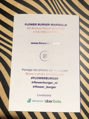 Spread the word  at Flower Burger in Marseille