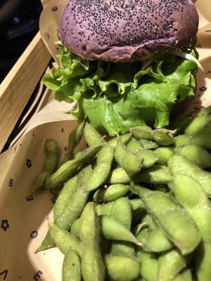 …with edamame  at Flower Burger in Marseille