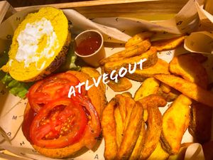 Chickpea burger   at Flower Burger in Marseille