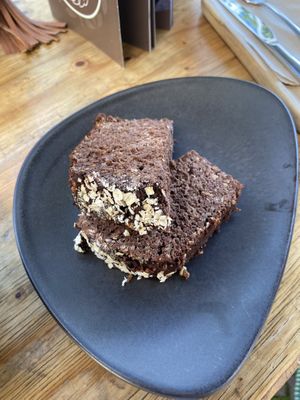 Chocolate banana bread with cocoa nibs  at NOAMS Deli in Giessen