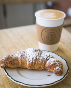 Chocolate hazelnut croissants  at Canela in Calgary