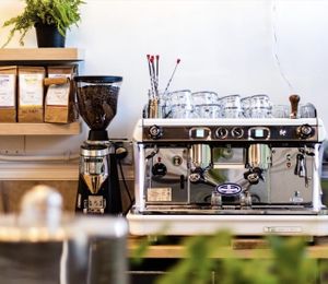 Coffee bar  at Canela in Calgary