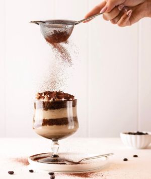 Vegan tiramisu  at Canela in Calgary