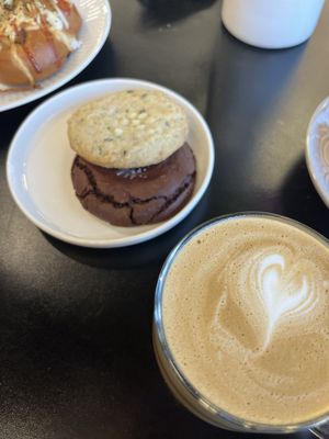 Oat milk latte   at Canela in Calgary