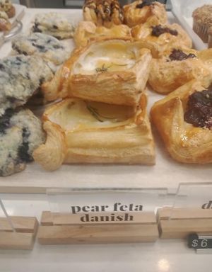 Pear feta danish  at Canela in Calgary