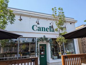 Shaded patio seating available. at Canela in Calgary
