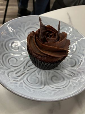 Chocolate hazelnut cupcake  at Canela in Calgary