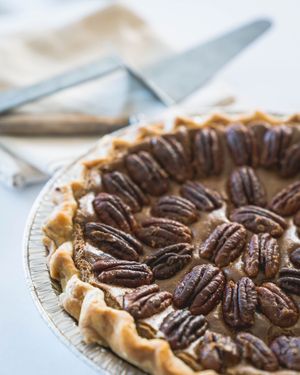 Our vegan Pecan pie, one of the favourites! at Canela in Calgary