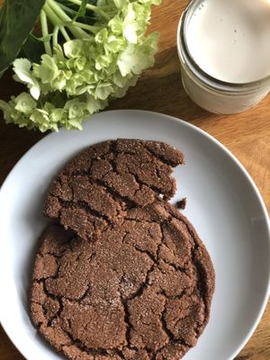 Vegan Ginger molasses cookies!  at Canela in Calgary