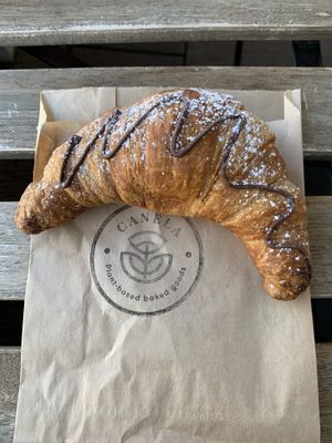 Chocolate croissant at Canela in Calgary