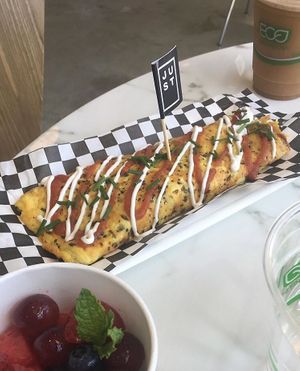 Best vegan omelette ever! at Spoiled Vegans Cafe in San Diego