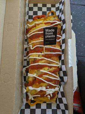 All the veggies, please at Spoiled Vegans Cafe in San Diego