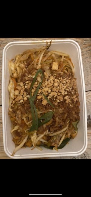 Take away pad thai with tofu and without the egg. at Thong Thai in Wemeldinge
