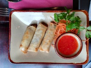 Spring rolls at Koh Thai in Winchester