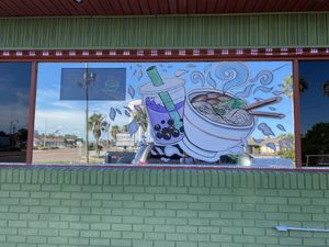 Outside mural  at Papasan's Vietnamese in Cocoa
