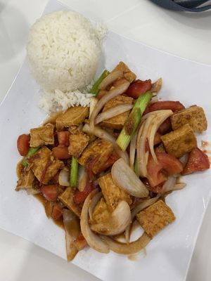 Sautéed tomato tofu  at Papasan's Vietnamese in Cocoa