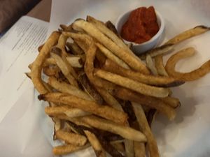 Truffle fries with tomato sauce   at Boon Eat + Drink in Guerneville