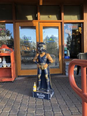 Welcoming statue  at Azul-Latin Kitchen in South Lake Tahoe