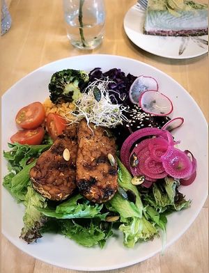 Tempeh bowl. at Rohe in Tallinn