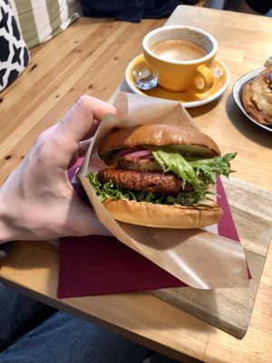 Rohe burger with pineapple. Quite good!  at Rohe in Tallinn