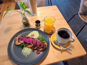 Savory pancakes at Rohe in Tallinn