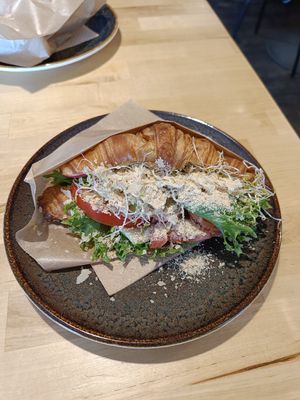 Smoked sausage croissant at Rohe in Tallinn