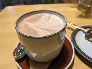 Hot cacao soy milk at Rohe in Tallinn