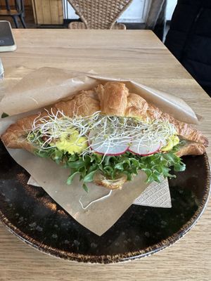 Savory sausage sandwich  at Rohe in Tallinn