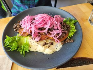 Savory pancakes at Rohe in Tallinn