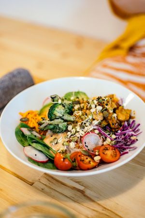 Tempeh bowl.  at Rohe in Tallinn