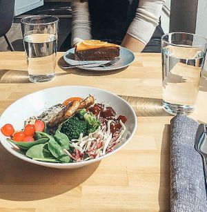 Bowl of heaven & orange chocolate cake   at Rohe in Tallinn
