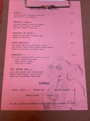 Brunch menu  at The Thirsty Elephant  in Pontyclun