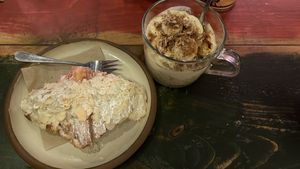 Croissant and oats  at The Thirsty Elephant  in Pontyclun