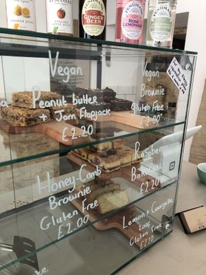 Vegan sweets on offer as well as non vegan AND gluten free options. at The Thirsty Elephant  in Pontyclun