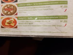 Vegan options: ask the chef! at Spice Dining Chandama in Sapporo