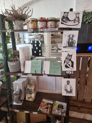 Lovely cards at Cafe Medusa in Wuppertal