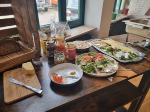 Part of brunch buffet at Cafe Medusa in Wuppertal